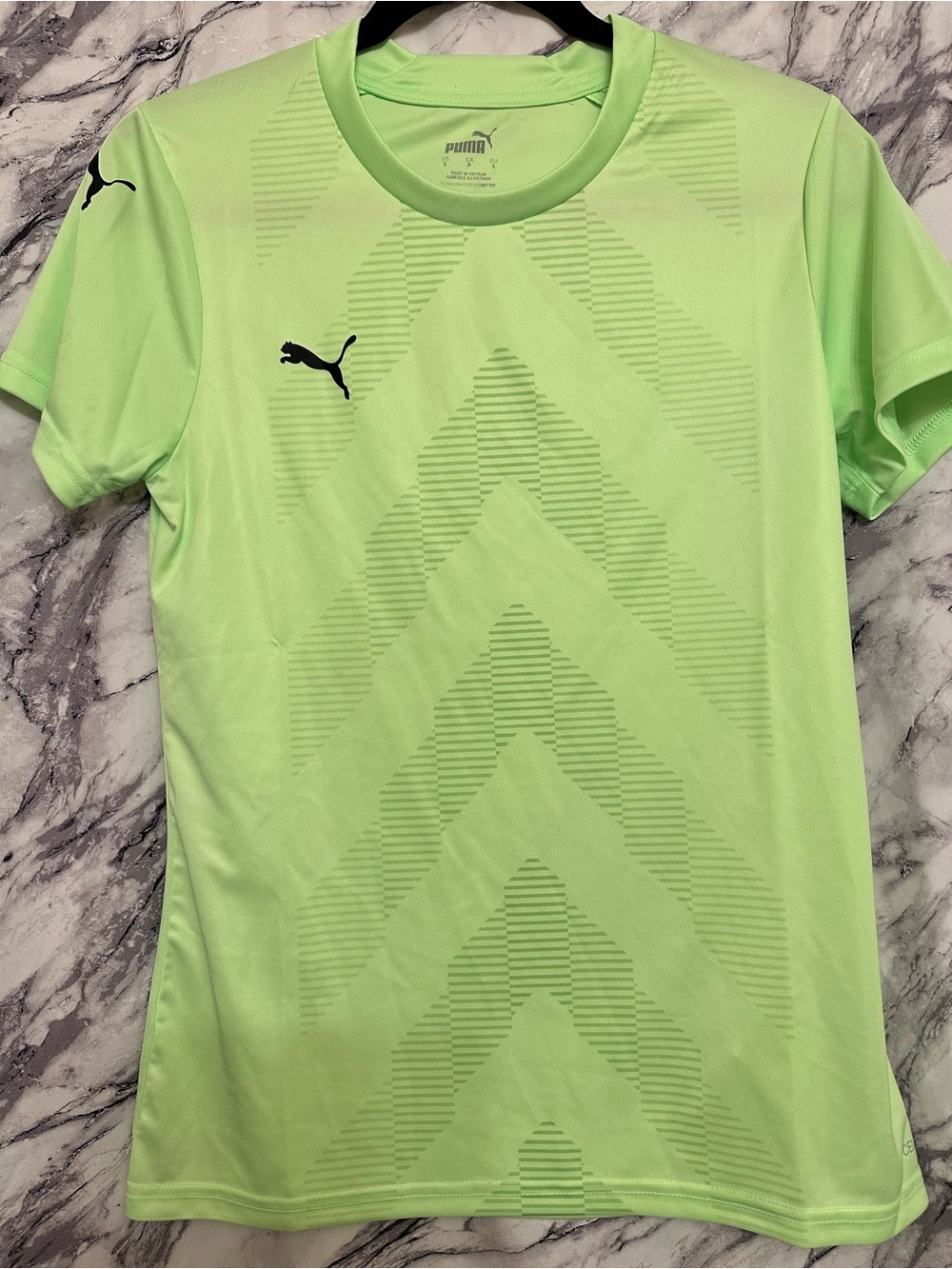 Puma Women’s Neon Green Short Sleeve Dry Cell Athletic Tee
